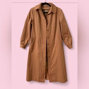 Vintage Tan Trench Coat with Detachable Plaid Liner 9/10 | Belted Long Jacket